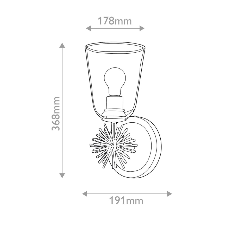 Quoizel - Koperen wandlamp STARING 1xE27/40W/230V