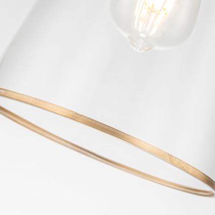 Quoizel - Hanglamp met vaste pendel STARING 1xE27/40W/230V diameter 18,4 cm goud/patina/doorzichtig
