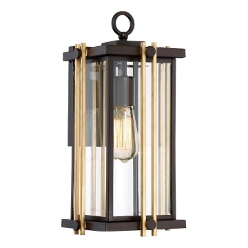 Quoizel - Wandlamp voor buiten GOLDENROD 1xE27/100W/230V IP44 zwart/gouden