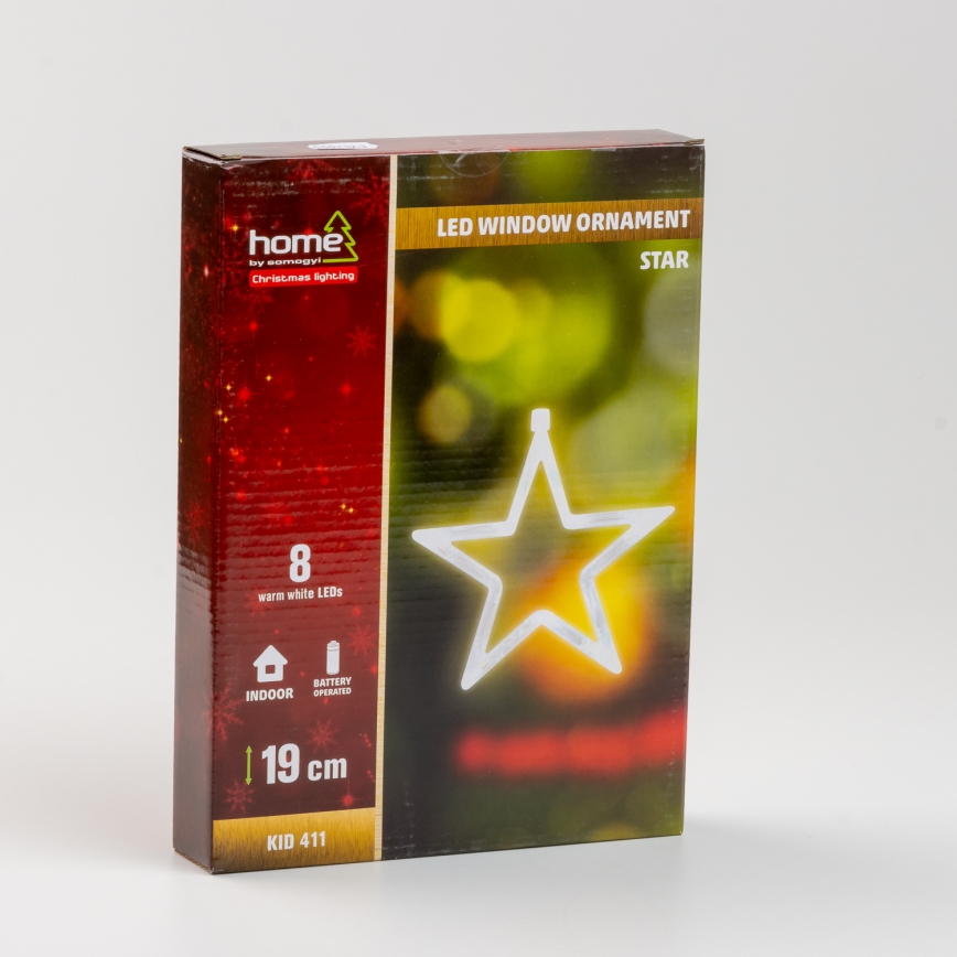 Raamversiering 8xLED/3xAA