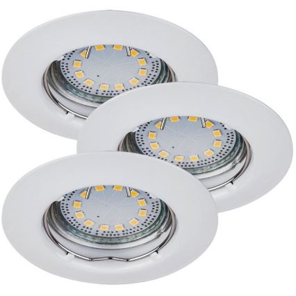 Rabalux - SET 3xLED inbouwspot 1xGU10/3W/230V IP40