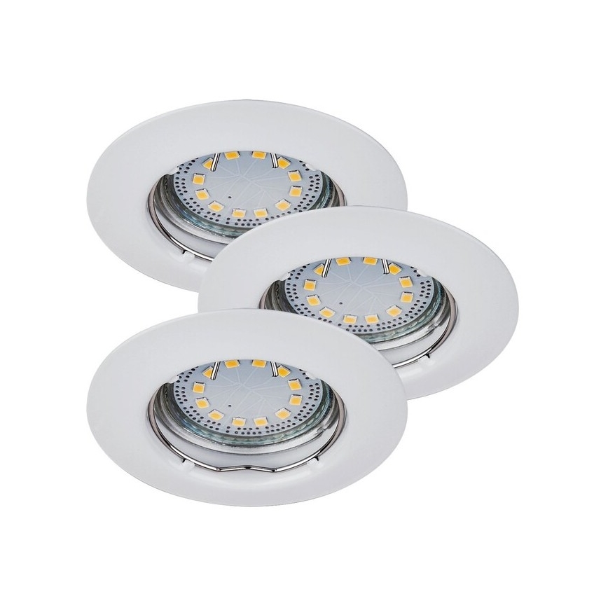 Rabalux - SET 3xLED inbouwspot 1xGU10/3W/230V IP40