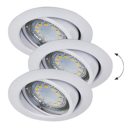 Rabalux - SET van 3 LED-inbouwspots 1xGU10/3W/230V IP40