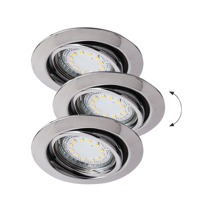 Rabalux - SET 3xLED Inbouwverlichting 3xGU10/3W/230V IP40