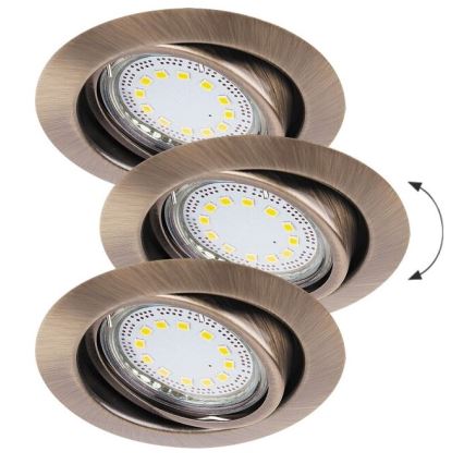 Rabalux - SET 3xLED Inbouwverlichting 3xGU10/3W/230V IP40