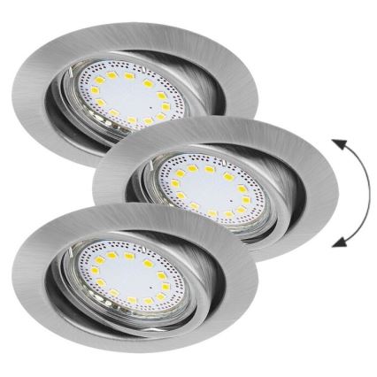 Rabalux - SET 3xLED Inbouwverlichting 3xGU10/3W/230V IP40