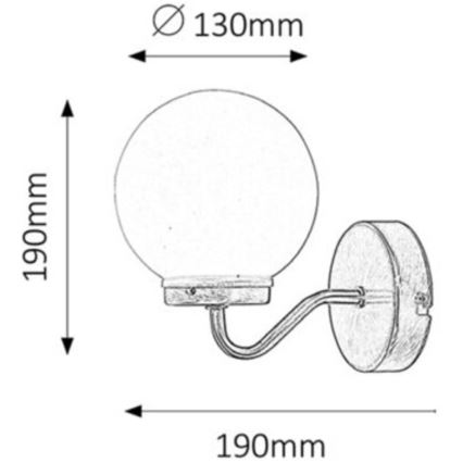 Rabalux - Badkamer wandlamp 1xE14/40W/230V IP44