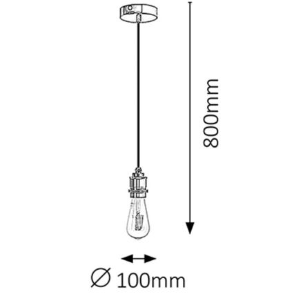 Rabalux 1411 - Hanglamp FIXY E27/40W zwart