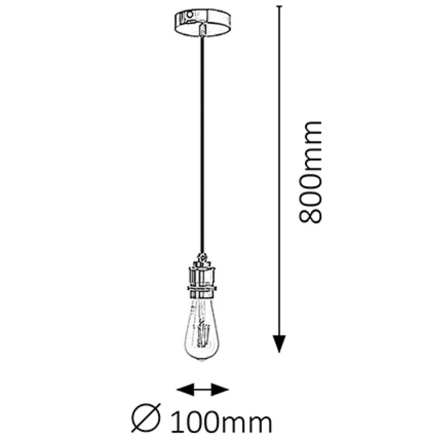 Rabalux - Hanglamp E27/40W glanzend chroom