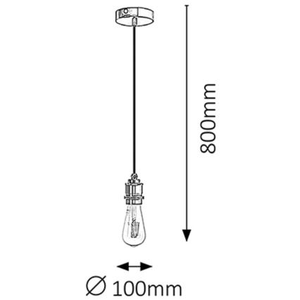 Rabalux - Hanglamp E27/40W brons