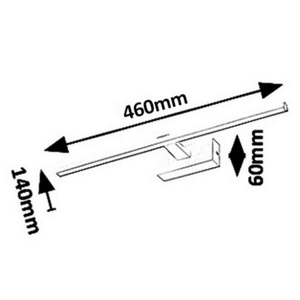Rabalux - LED badkamerverlichting voor spiegel LED/8W/230V IP23 46 cm
