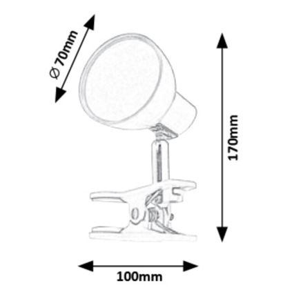 Rabalux - LED Klemspot LED/5W/230V