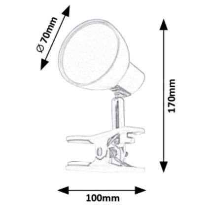 Rabalux - LED Klemspot LED/5W/230V