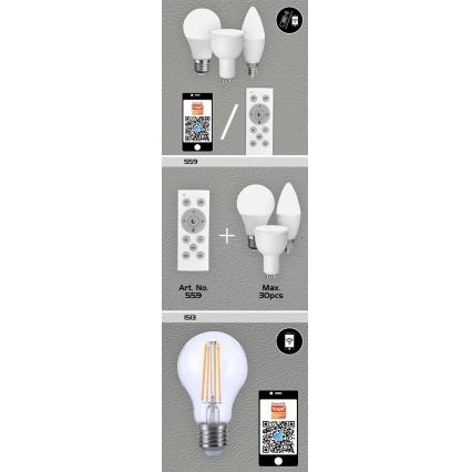 Rabalux - Dimbare LED RGB Lamp C37 E14/5W/230V Wi-Fi 3000-6500K