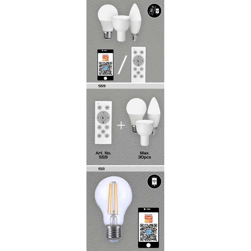 Rabalux - Dimbare LED RGB Lamp C37 E14/5W/230V Wi-Fi 3000-6500K