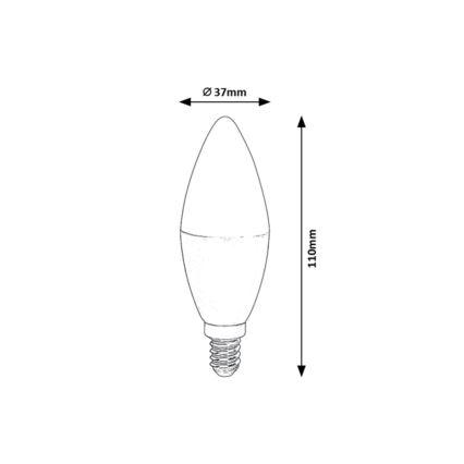 Rabalux - Dimbare LED RGB Lamp C37 E14/5W/230V Wi-Fi 3000-6500K