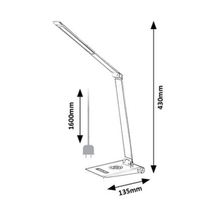 Rabalux - Dimbare LED Tafellamp LED/13W/230V 2800-5000K