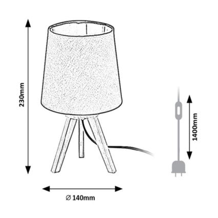 Rabalux - Tafellamp 1xE14/25W/230V beige