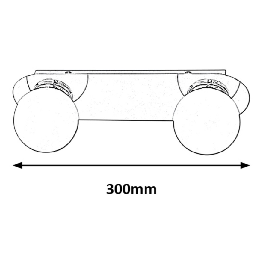 Rabalux - Badkamer plafondlamp 2xG9/28W/230V IP44