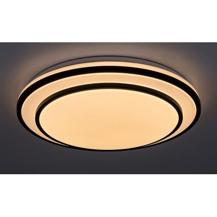 Rabalux - Dimbare LED-plafondlamp LED/40W/230V 3000-6500K zwart Ø 49 cm + afstandsbediening