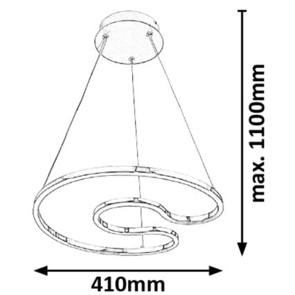 Rabalux 2190 - LED Hanglamp aan draad MELORA LED / 30W / 230V