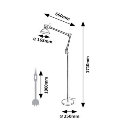 Rabalux - Staande lamp 1xE27/40W/230V crème/goudkleurig
