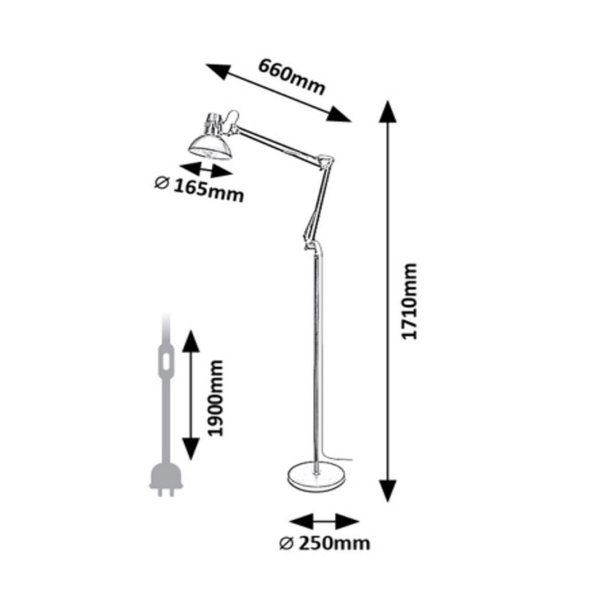 Rabalux - Staande lamp 1xE27/40W/230V crème/goudkleurig