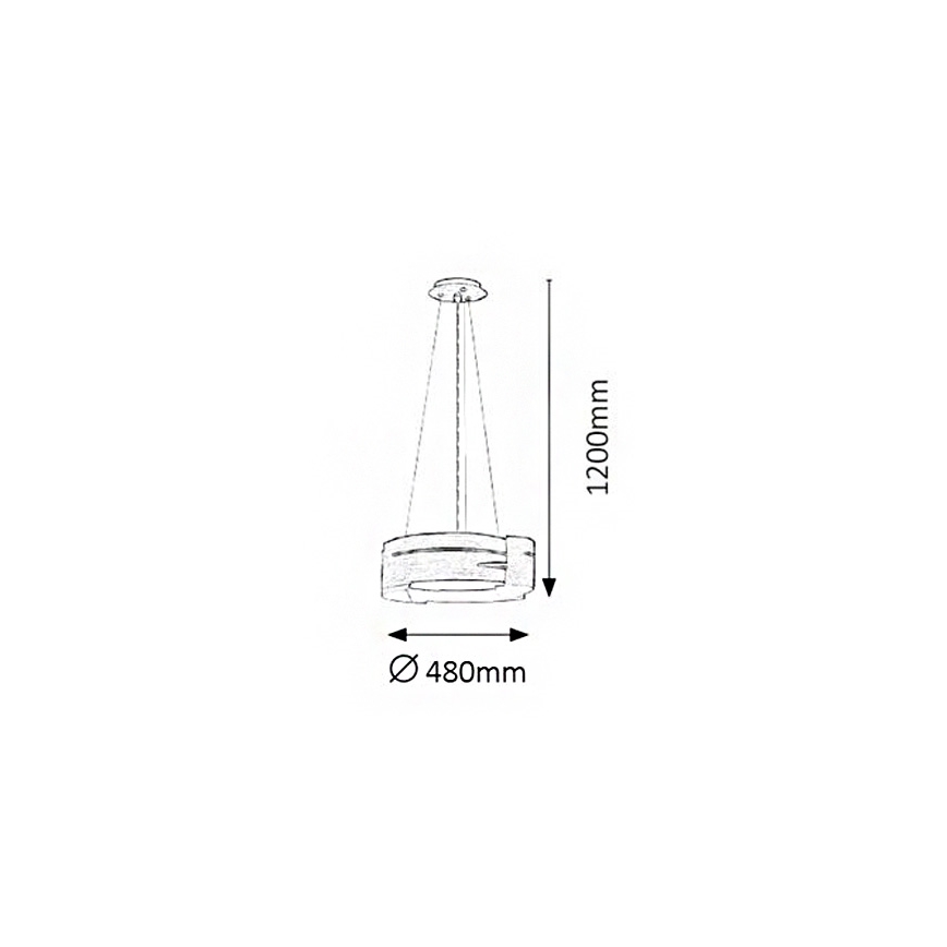 Rabalux 2245 - Hanglamp BERBERA 3xE27/60W/230V beuk