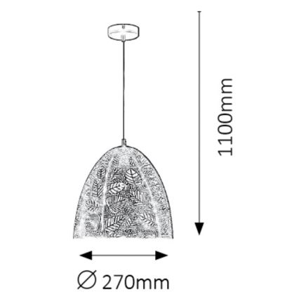 Rabalux 2277 - Hanglamp aan koord MANORCA 1xE27/40W/230V