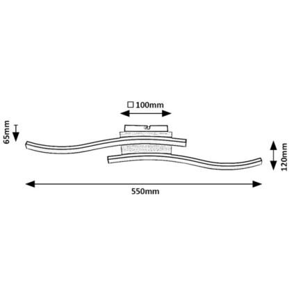 Rabalux - LED hanglamp voor oppervlak montage 2xLED/12W/230V