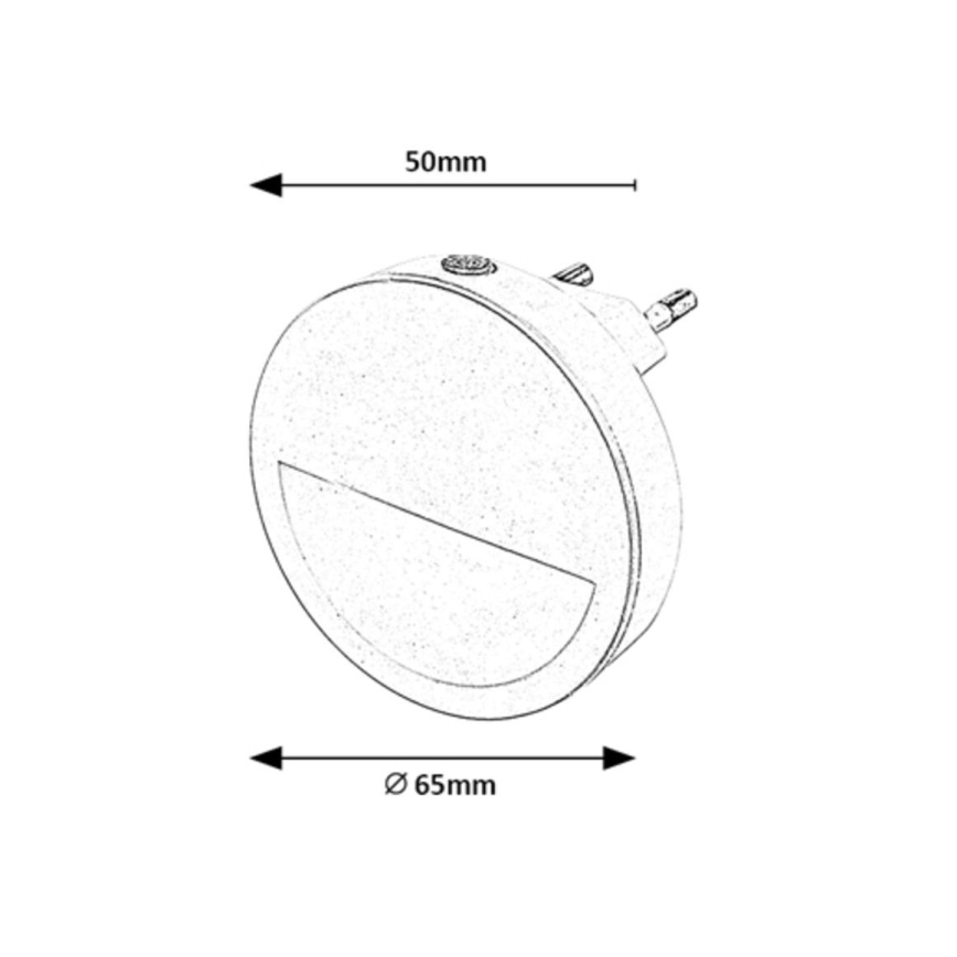 Rabalux - LED Nachtlampje met schemersensor LED/0,5W/230V 3000K diameter 65 mm