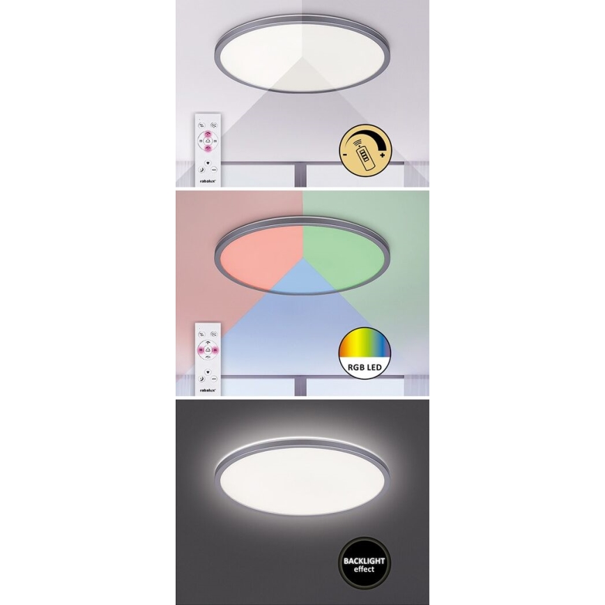 Rabalux - Dimbare LED RGB plafondlamp LED/22W/230V Wi-Fi Tuya + afstandsbediening