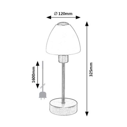 Rabalux - Dimbare tafellamp 1xE14/40W/230V mat chroom