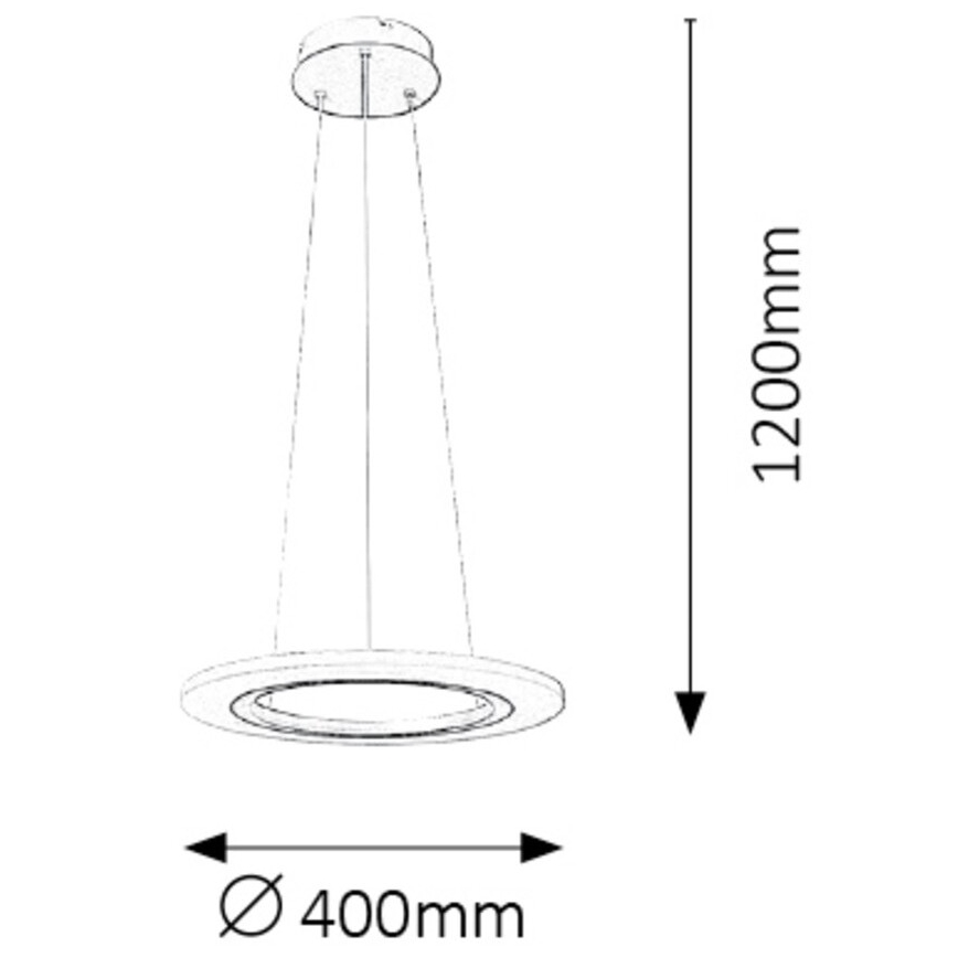 Rabalux 2428 - LED Hanglamp ADRIENNE LED/20W/230V zilver
