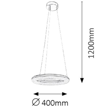 Rabalux - LED Hanglamp dimbaar LED/24W/230V