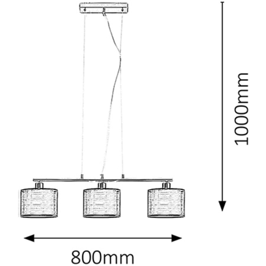 Rabalux - Hanglamp 3xE27/60W