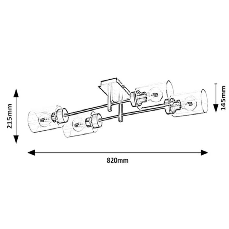 Rabalux - Bevestigde hanglamp 4xE27/40W/230V