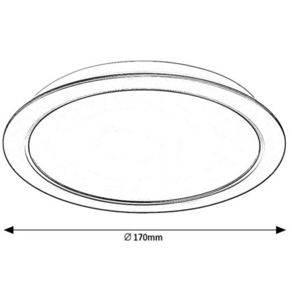 Rabalux - LED inbouwlamp LED/17W/230V Ø 17 cm