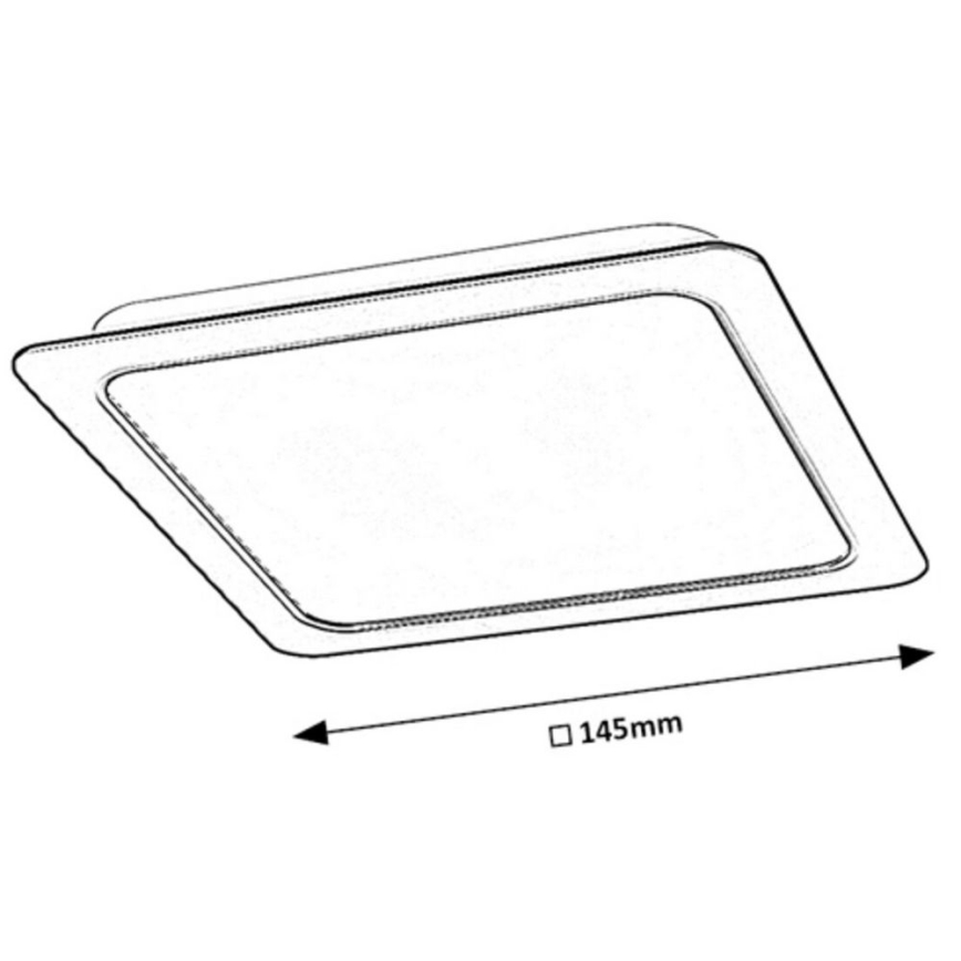 Rabalux - LED inbouwlamp LED/12W/230V 14,5x14,5 cm