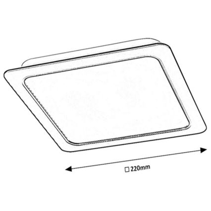 Rabalux - LED Inbouwlamp LED/24W/230V 22x22 cm