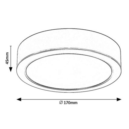 Rabalux - LED plafondlamp LED/17W/230V d. 17 cm