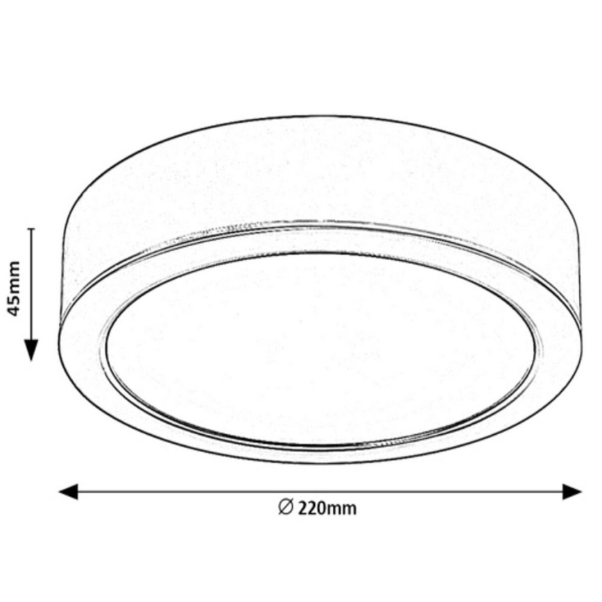 Rabalux - LED Badkamer plafondlamp LED/24W/230V Ø 22 cm IP44