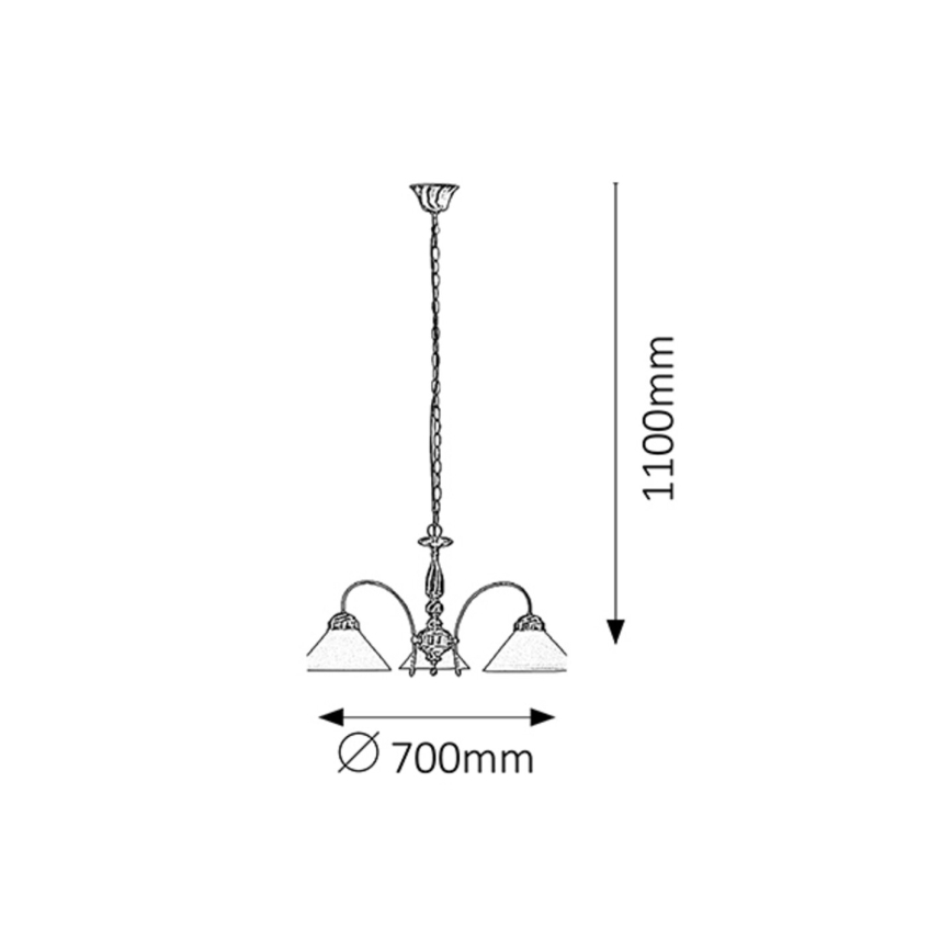 Rabalux - Hanglamp aan ketting 3xE27/60W/230V