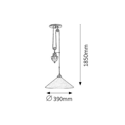 Rabalux - Hanglamp 1xE27/100W/230V