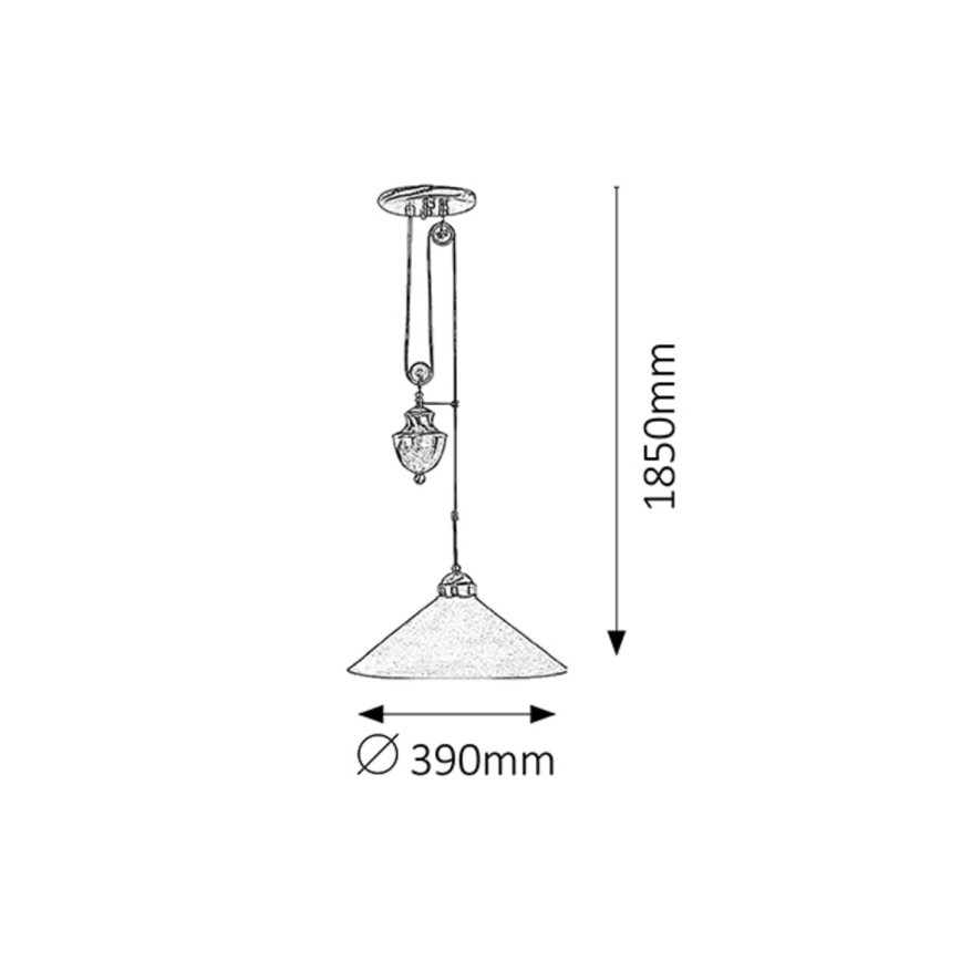 Rabalux - Hanglamp 1xE27/100W/230V