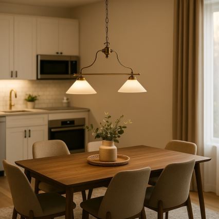 Rabalux 2707 - Hanglamp aan ketting MARIAN 2xE27/60W/230V
