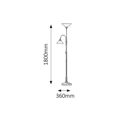 Rabalux 2708 - Vloerlamp MARIAN 2xE27/60W/230V