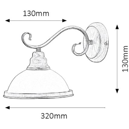 Rabalux - Wandlamp 1xE27/60W/230V