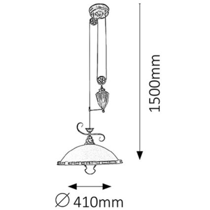 Rabalux - Hanglamp 1xE27/60W/230V