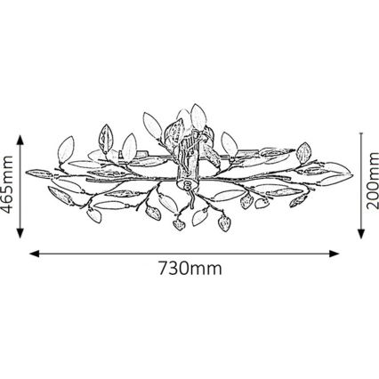 Rabalux - Plafondlamp 4xE14/40W/230V